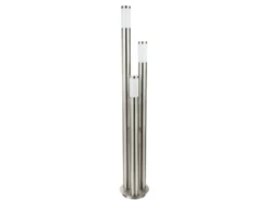 LED Wegeleuchte 3-flammig aus Edelstahl in Silber, Höhe 170cm