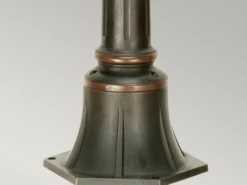 LED Wegeleuchte im Jugendstil mit Amberglas, Höhe 117cm