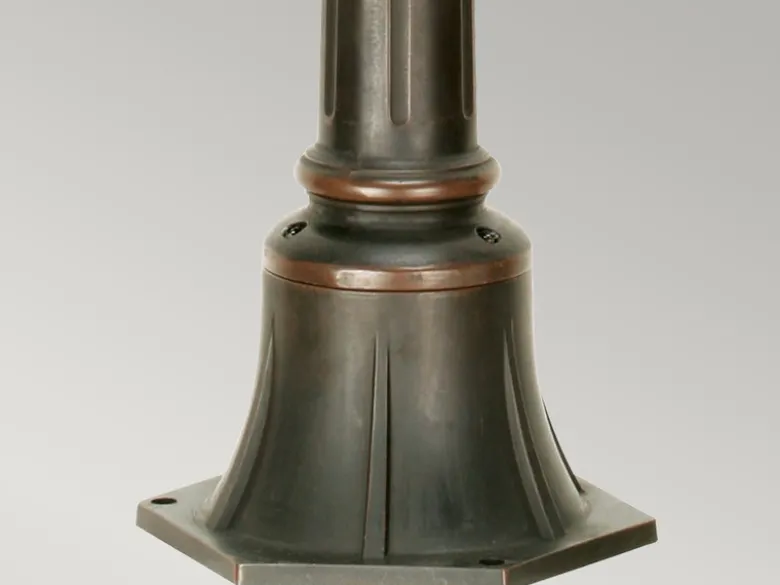 LED Wegeleuchte im Jugendstil mit Amberglas, Höhe 117cm