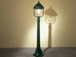 LED Wegeleuchte im Landhausstil, Gartenlaterne Grün, Höhe 118cm