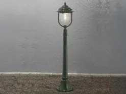 LED Wegeleuchte im Landhausstil, Gartenlaterne Grün, Höhe 118cm