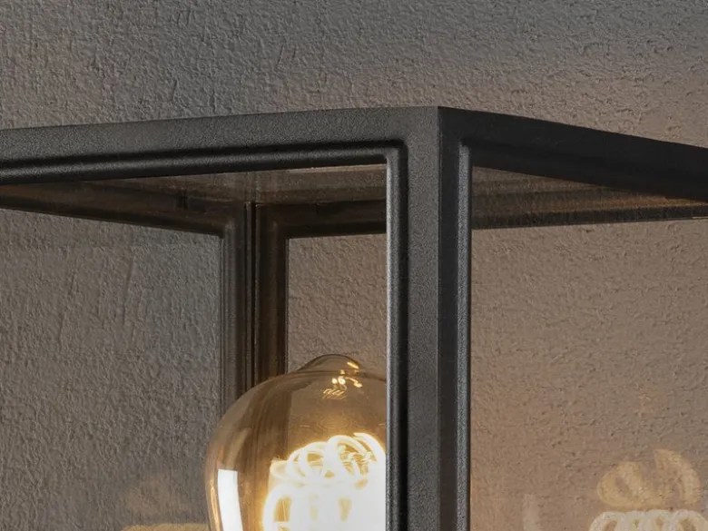 LED Wegeleuchte in Laternenoptik, Stahl Schwarz Höhe 100cm