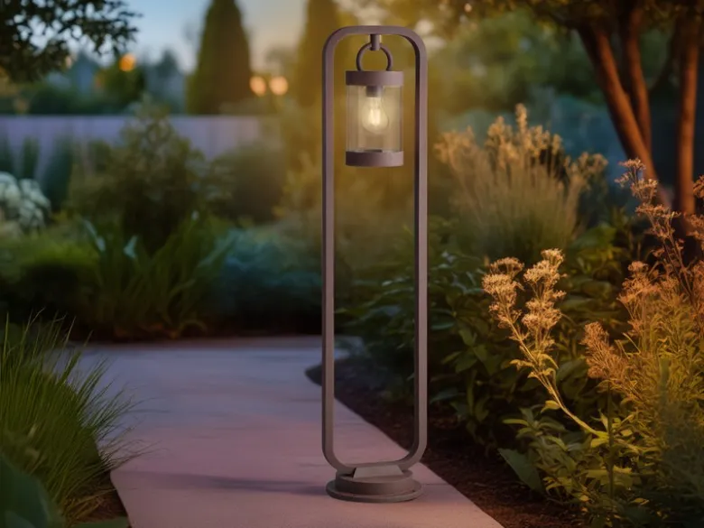 LED Wegeleuchte Landhausstil, Laterne in Rostoptik, Höhe 100cm