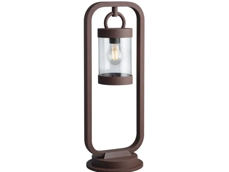 LED Wegeleuchte Landhausstil, Laterne in Rostoptik, Höhe 60cm
