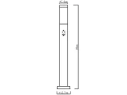 LED Wegeleuchte mit Bewegungsmelder in Anthrazit & Opal, Höhe 80cm