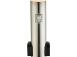 LED Wegeleuchte mit Bewegungsmelder & Steckdosen in Silber, H 110cm