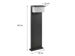 LED Wegeleuchte NESTOS mit Bewegungsmelder Anthrazit, Höhe 80cm