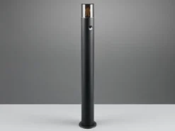 LED Wegeleuchte Schwarz Rauchgrau mit Bewegungsmelder, Höhe 80cm