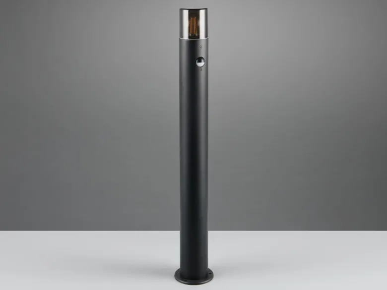 LED Wegeleuchte Schwarz Rauchgrau mit Bewegungsmelder, Höhe 80cm