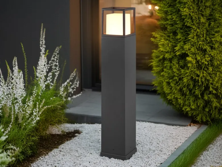 LED Wegeleuchte WITHAM in Anthrazit, Lichttemperatur einstellbar, Höhe 80cm
