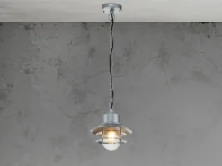 LED Wetterfeste Außen Hängeleuchte aus Edelstahl, Silber Ø22cm