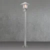 LED Wetterfeste Pollerleuchte aus Edelstahl, Silber Höhe 100cm