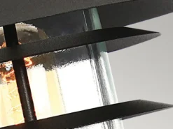 LED Wetterfeste Sockelleuchte aus Edelstahl, Schwarz Höhe 30,5cm