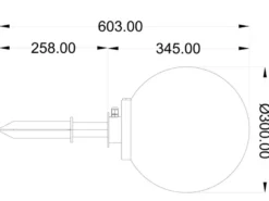 Leuchtkugel BOLO für den Garten mit Strom Weiß, 5m Kabel, Ø 30 cm