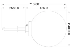 Leuchtkugel BOLO für den Garten mit Strom Weiß, 5m Kabel, Ø 40 cm
