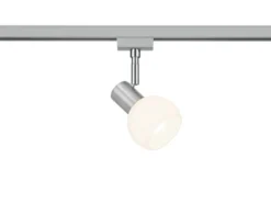 Lichtschienensystem mit 5 Spots Glas Weiß & Einspeisung 4-adrig, Länge 202,5cm