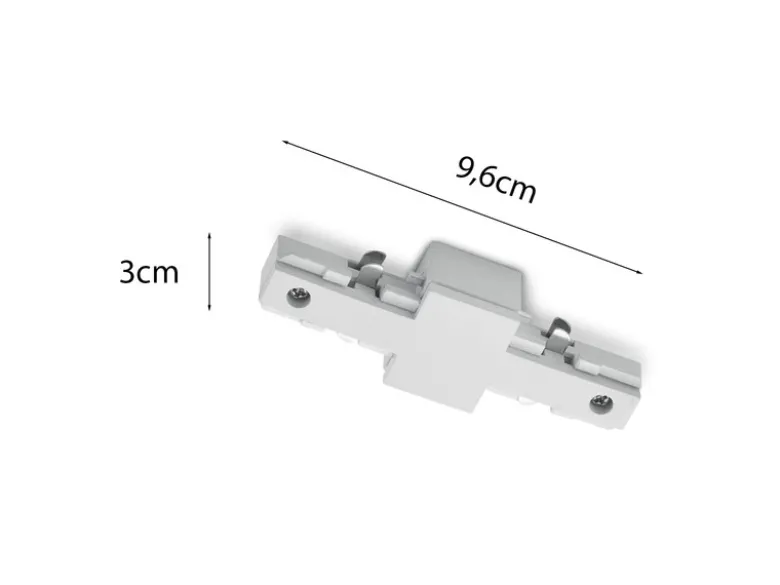 Längsverbinder Weiß für 2-Phasen Schienensystem DUOline