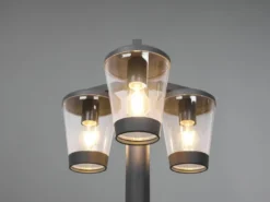 Mastleuchte CAVADO Außen Kandelaber 3-flammig, Anthrazit, Höhe 220cm