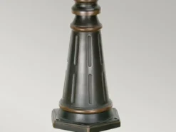 Mastleuchte PHILADELPHIA Jugendstil mit Amberglas, Höhe 237cm