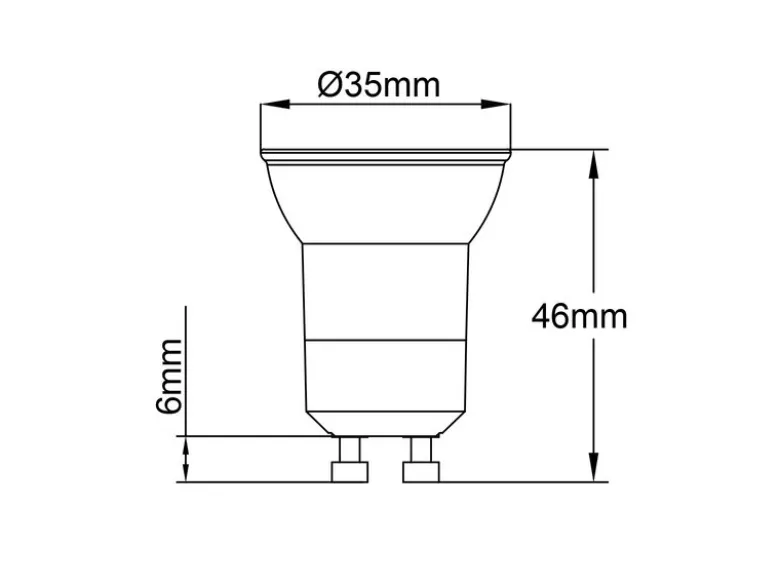 MINI GU10 LED - 4 Watt, 345 Lumen, 2700 Kelvin Warmweiß - extern dimmbar