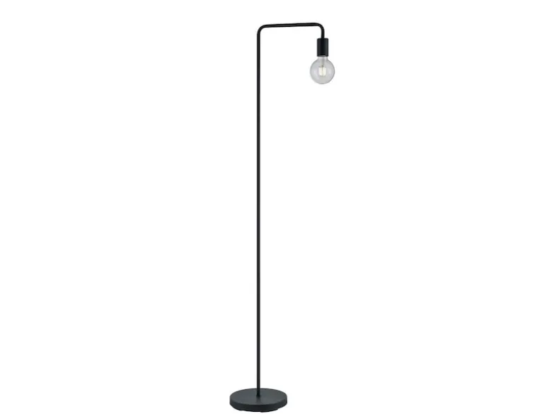 Minimalistische LED Stehleuchte, Metall Schwarz matt, Höhe 149cm