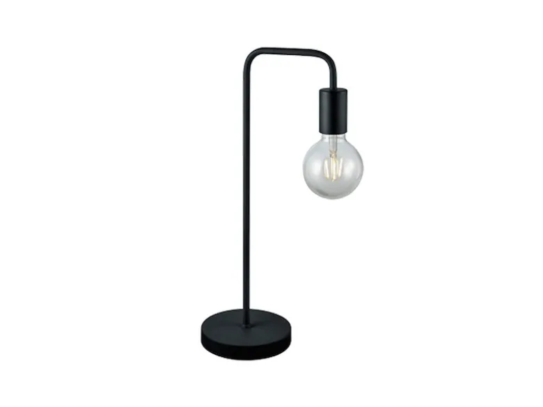 Minimalistische LED Tischleuchte, Metall Schwarz matt, Höhe 51cm