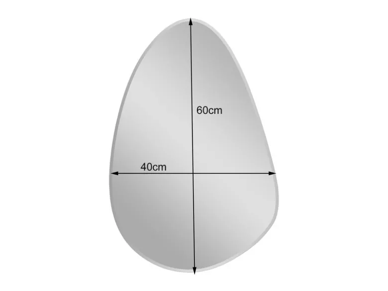 Minimalistischer Wandspiegel ISABELLA mit Facettenschliff 40x60cm