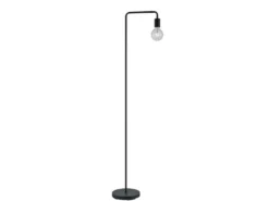 Minimalistische Retro Stehleuchte DIALLO, schwarz matt