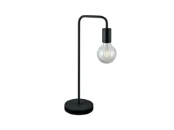Minimalistische Retro Tischleuchte DIALLO Schwarz matt, Höhe 51cm