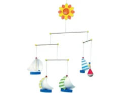Mobile aus Holz & Folie, kleine Boote, Made in Germany, Mobile SEGELSCHIFF