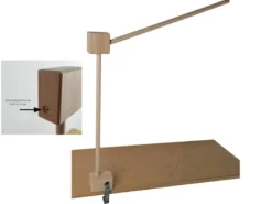 Mobilehalter Holz - 100 % Naturprodukt - mit Sicherungsschraube