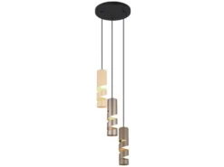 Moderne Cluster Pendelleuchte STREAM 3-flammig aus Metall in Coffee Tönen, Ø28cm