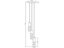 Moderne Cluster Pendelleuchte STREAM 3-flammig aus Metall in Weiß, Ø 28cm