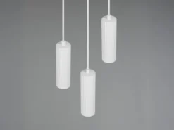 Moderne Cluster Pendelleuchte SOKA 3-flammig aus Metall Weiß Ø 28cm