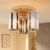 Moderne Deckenleuchte RUN 3-flammig mit Rauchglas Kristall Ø 35cm