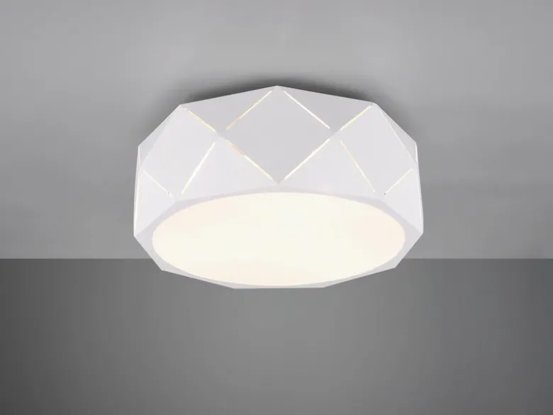 Moderne Deckenleuchte ZANDOR mit Lasercut Muster Weiß Ø 40cm