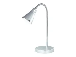 Moderne flexible LED Schreibtischleuchte ARRAS 1 flammig Kunststoff in silber