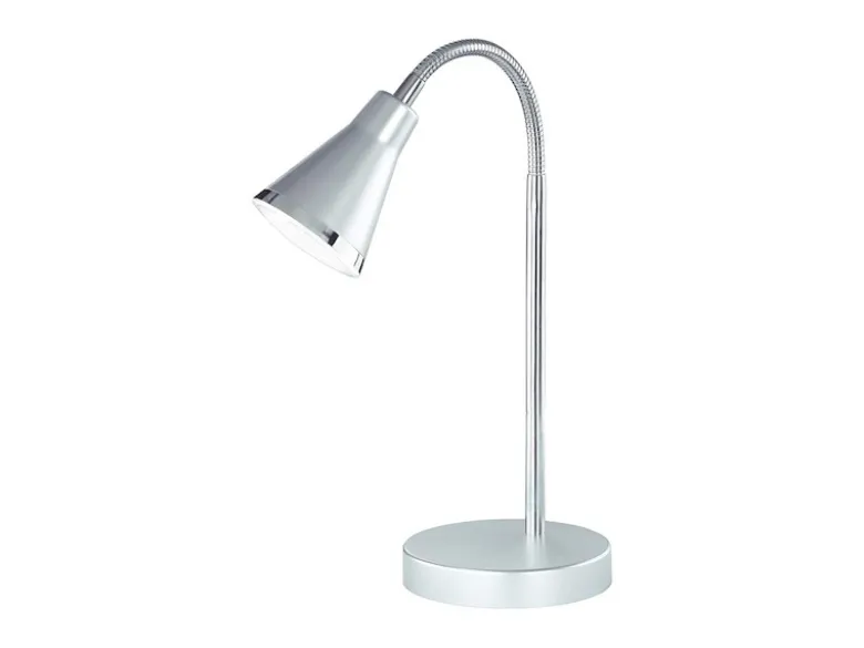 Moderne flexible LED Schreibtischleuchten 2er SET 1 flammig Kunststoff in silber