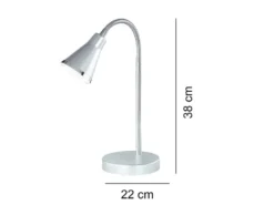Moderne flexible LED Schreibtischleuchten 2er SET 1 flammig Kunststoff in silber