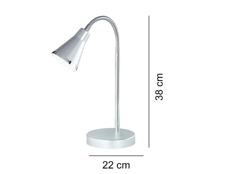 Moderne flexible LED Schreibtischleuchten 2er SET 1 flammig Kunststoff in silber