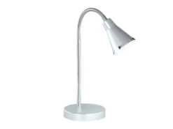 Moderne flexible LED Schreibtischleuchten 2er SET 1 flammig Kunststoff in silber