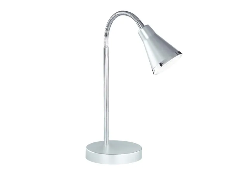 Moderne flexible LED Schreibtischleuchten 2er SET 1 flammig Kunststoff in silber