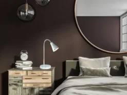 Moderne flexible LED Schreibtischleuchten 2er SET 1 flammig Kunststoff in silber
