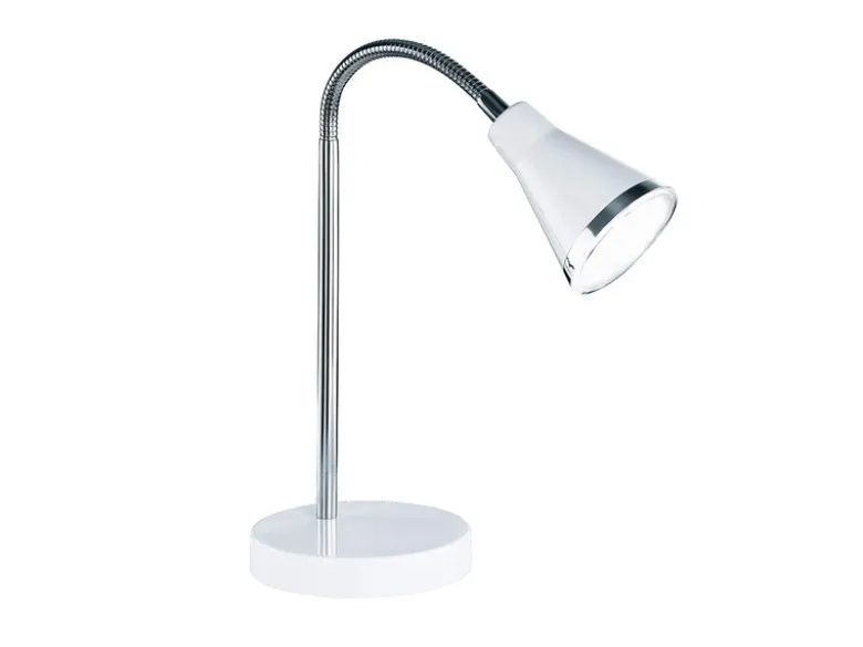 Moderne flexible LED Schreibtischleuchten 2er SET 1 flammige Kunststoff in Weiß