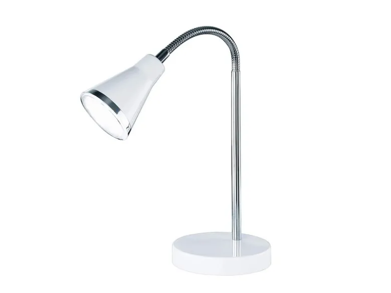 Moderne flexible LED Schreibtischleuchten 2er SET 1 flammige Kunststoff in Weiß