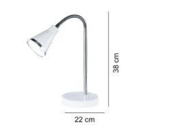 Moderne flexible LED Schreibtischleuchten 2er SET 1 flammige Kunststoff in Weiß