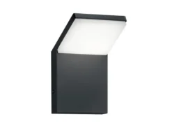 Moderne LED Außenwandleuchte PEARL Aluminium Anthrazit, Höhe 16cm