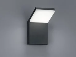 Moderne LED Außenwandleuchte PEARL Aluminium Anthrazit, Höhe 16cm