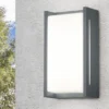 Moderne LED Außenwandleuchte INDUS aus Aluminium in Anthrazit, IP54