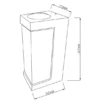 Moderne LED Außenwandleuchte PLIXON aus Aluminium Anthrazit, Höhe 19cm